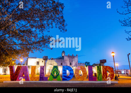 Valladolid di notte Foto Stock