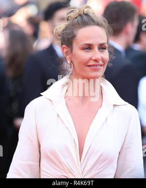 CANNES, Francia - 08 maggio, 2018: Cecile de France passeggiate il tappeto rosso davanti a 'Todos lo saben" proiezione a 71th Festival de Cannes Foto Stock