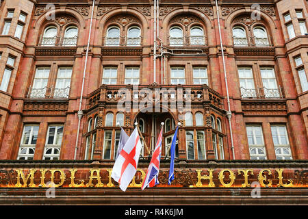 La Midland Hotel, Manchester, Inghilterra, Regno Unito Foto Stock