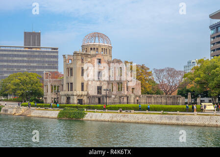 Cupola di Genbaku di Pace di Hiroshima commemorativo in Giappone Foto Stock