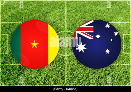 Camerun vs Australia partita di calcio Foto Stock