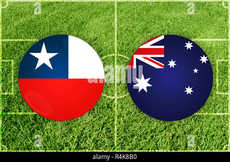 Cile vs Australia partita di calcio Foto Stock