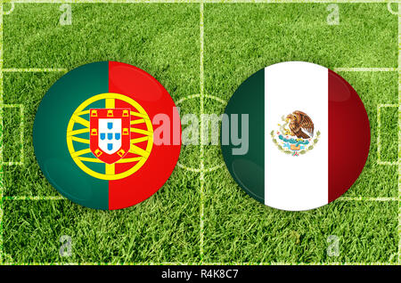 Portogallo vs Messico partita di calcio Foto Stock