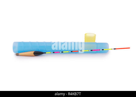 galleggianti da pesca isolati su uno sfondo bianco Foto stock - Alamy