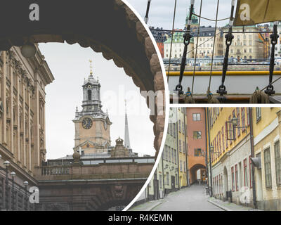 Collage di Stoccolma ( Svezia ) - immagini di sfondo di viaggio (le mie foto) Foto Stock