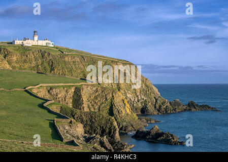 Sumburgh Capo Faro, costruito da Robert Stevenson sulla punta meridionale del continente delle Shetland, Scotland, Regno Unito Foto Stock