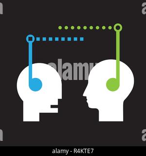 Interazione umana con il servizio clienti chatbot Illustrazione Vettoriale