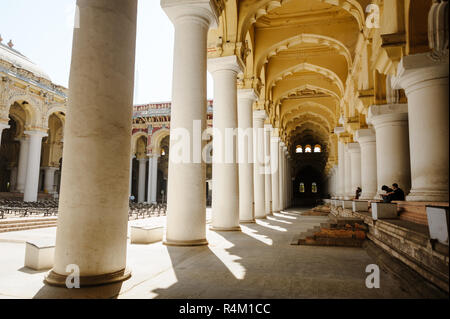 23 febbraio 2018 Madurai, India. Thirumalai Nayak Palace architettura indiana Foto Stock