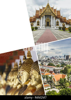 Collage di Bangkok (Thailandia) immagini - travel sfondo (le mie foto) Foto Stock