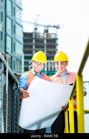 Indonesia asia lavoratori edili sul sito di costruzione Foto Stock