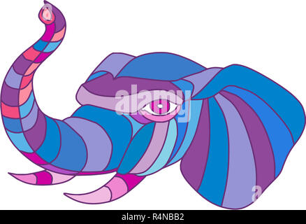 Testa di elefante lato poligono bassa Foto Stock