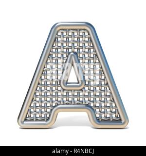 Delineate maglia di filo metallico font Letter a 3D Foto Stock