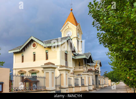 Casa del Comu, Municipio di Das, una città e un comune nella comarca di Cerdanya, provincia di Girona, in Catalogna, Spagna Foto Stock