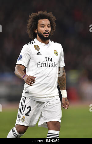 Roma, Italia. 27 Novembre, 2018. Marcelo del Real Madrid durante la UEFA Champions League match tra Roma e Real Madrid presso lo Stadio Olimpico di Roma, Italia il 27 novembre 2018. Foto di Giuseppe mafia. Credit: UK Sports Pics Ltd/Alamy Live News Foto Stock