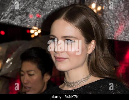 Londra, Regno Unito. 27 Novembre, 2018. Hera Hilmar assiste motori mortale - Premiere mondiale. Londra, Regno Unito. 27/11/2018 | Utilizzo di credito in tutto il mondo: dpa picture alliance/Alamy Live News Foto Stock