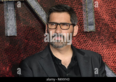 Londra, Regno Unito. 27 Novembre, 2018. Christian fiumi Arrivers presso il mortale motori - Premiere mondiale il 27 novembre 2018, Londra, UK Credit: capitale dell'immagine/Alamy Live News Foto Stock