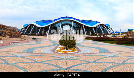 VLADIVOSTOK, RUSSIA - 20 ottobre 2018: l'edificio principale dell'Acquario Primorsky o Oceanarium del lontano Oriente Accademia delle Scienze in Russia Foto Stock