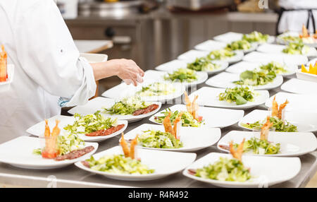 Lotto di piastre di antipasti Foto Stock