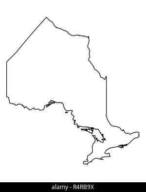 Mappa di ontario Foto Stock