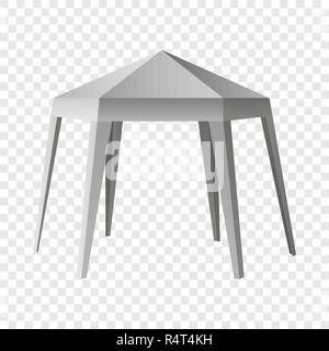 La piegatura della tenda esterna mockup. Illustrazione realistica di piegatura esterna vettore tenda mockup per su sfondo trasparente Illustrazione Vettoriale