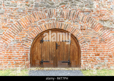 Vecchio cancello di legno Foto Stock