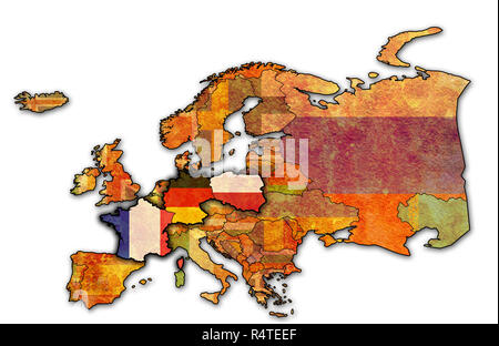 Mappa del triangolo di Weimar Foto Stock