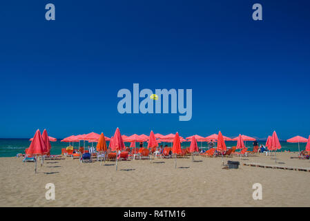 L'Europa, la Grecia, Creta, Heraklion, regione di Ammoudara, spiaggia Foto Stock