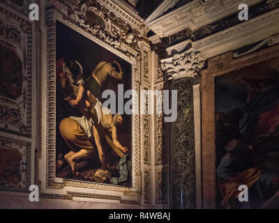 La Crocifissione di San Pietro di Caravaggio, Santa Maria del Popolo, Roma, Italia Foto Stock