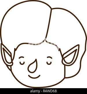 Elf testa carattere avatar Illustrazione Vettoriale