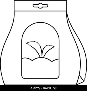 Sementi delle piante pack icona. Profilo semi vegetali pack icona vettore per il web design isolato su sfondo bianco Illustrazione Vettoriale