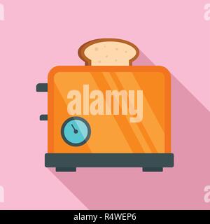 Timer tostapane icona. Illustrazione piana di timer tostapane icona vettoriali per il web design Illustrazione Vettoriale