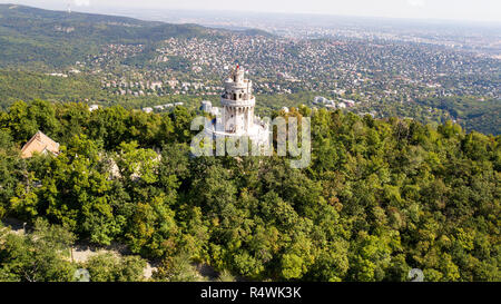 Erzsébet kilátó o Elizabeth Lookout, sul János-hegy o Janos Hill, Budapest, Ungheria Foto Stock
