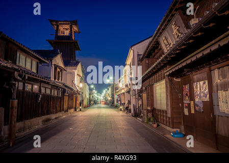 Torre Campanaria nel quartiere Kurazukuri di Kawagoe - Prefettura di Saitama Foto Stock