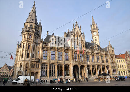 La Vrije Schippers Guildhall nella città belga di Gand Foto Stock