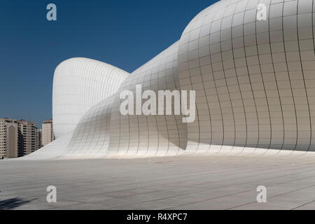 Heydar Aliyev Centro da Zaha Hadid a Baku, in Azerbaijan Foto Stock