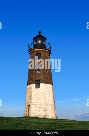 Punto Judith faro, Rhode Island, Stati Uniti d'America. Foto Stock