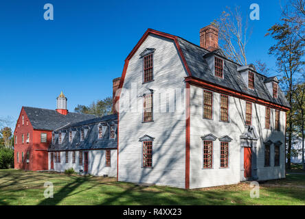 La storica casa del Dwight, Deerfield, Massachusetts, STATI UNITI D'AMERICA. Foto Stock