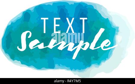 Acquerello disegnata a mano banner blu Illustrazione Vettoriale