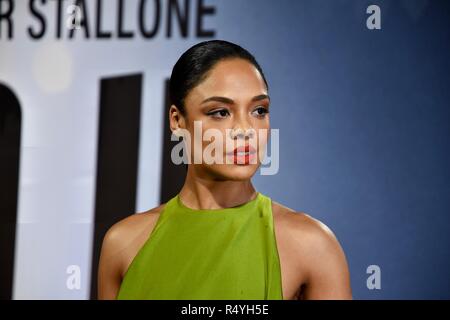 Londra, Regno Unito. 28 Novembre, 2018. Tessa Thompson,Creed II Premiere europeo,BFI IMAX,London.UK Credit: Michael melia/Alamy Live News Foto Stock