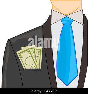 Soldi in tasca Foto Stock