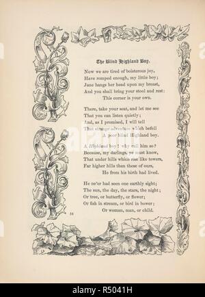 Il cieco Highland Boy. Selezionare pezzi da poesie di William Wordsworth. Iames Burns : Londra, [1845]. Fonte: 1467.b.34, 54. Lingua: Inglese. Foto Stock