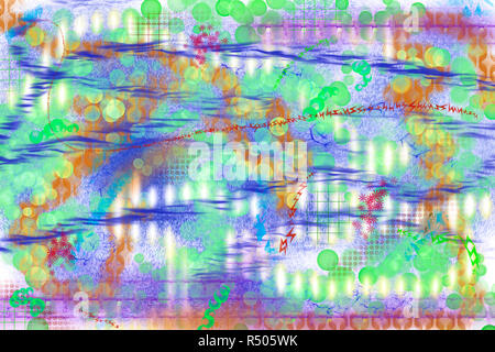 Colorato dipinto astratto Foto Stock