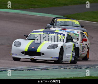 Matt Konczos, Ginetta G40 GT5, Sport e GT, Rockingham Super Send-Off, Rockingham Motorsport Speedway, Sabato 25 Novembre, 2018 Autosport, auto, Foto Stock