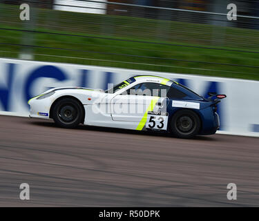 Matt Konczos, Ginetta G40 GT5, Sport e GT, Rockingham Super Send-Off, Rockingham Motorsport Speedway, Sabato 25 Novembre, 2018 Autosport, auto, Foto Stock