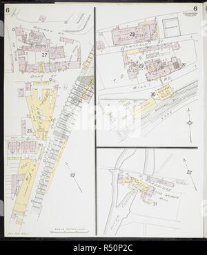 Mappa di Chelmsford Essex. Chelmsford Essex : [incendio piani di assicurazione]. Londra : Chas. E. Pungolo Limited, 1909. 63x54cm.; Scala [1:480]. 40ft = 1 pollici. Fonte: Mappe 149.b.29.(1) foglio 6. Foto Stock