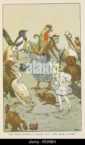 Il dodo improvvisamente chiamata "La gara è finita.' Alice racing con animali. Alice nel Paese delle Meraviglie ... Con otto colorati e 42 altre illustrazioni da W. H. Walker.. London ; New York : John Lane, [1907]. Fonte: 12803.t.20 piastra opposto pagina 24. Foto Stock