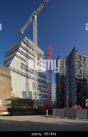 Nucleo di calcestruzzo della Tate Modern estensione. Foto Stock
