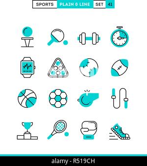 Sport e ricreazione, lavorare fuori, attrezzature e altro ancora. Illustrazione Vettoriale