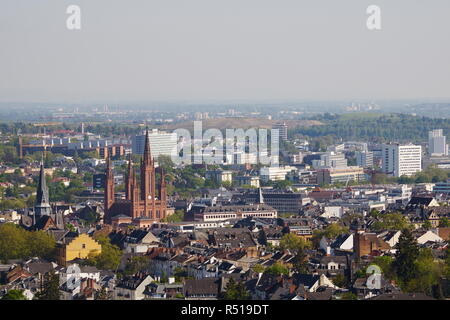 La capitale dello stato di wiesbaden Foto Stock