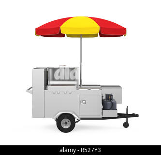 Hot Dog Carrello isolato Foto Stock